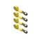 Tie 4 Safe 2" x 10' Wheel Lasso Lift Strap w/ Flat Snap Hook Tow Dolly Yellow, 4PK TWS21-2510-M3-Y-C-4 - alternate 1